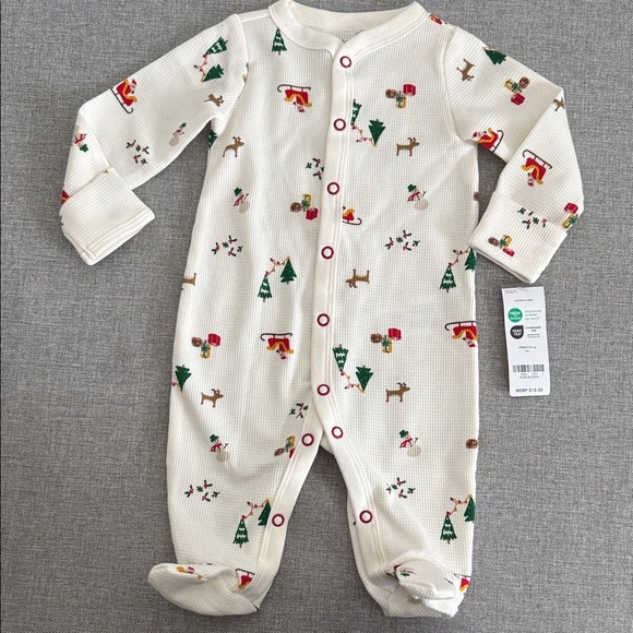 Carter's Other - Carter's Cream Holiday Pattern Footie